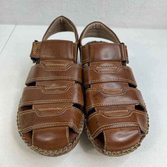 GBX Size‎ 9M Fisherman Sandals Brown Leather Casual Comfort Summer Shoes Mens main image 9